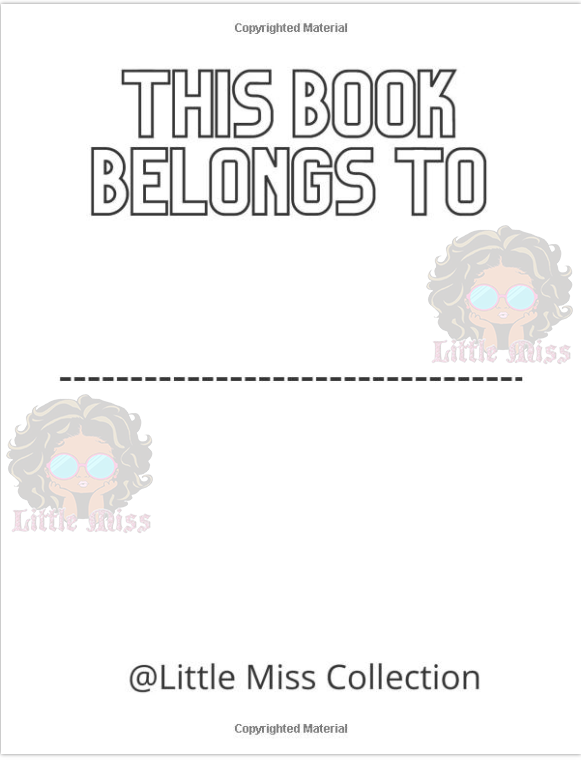 Little Miss Volume 1 Coloring Book