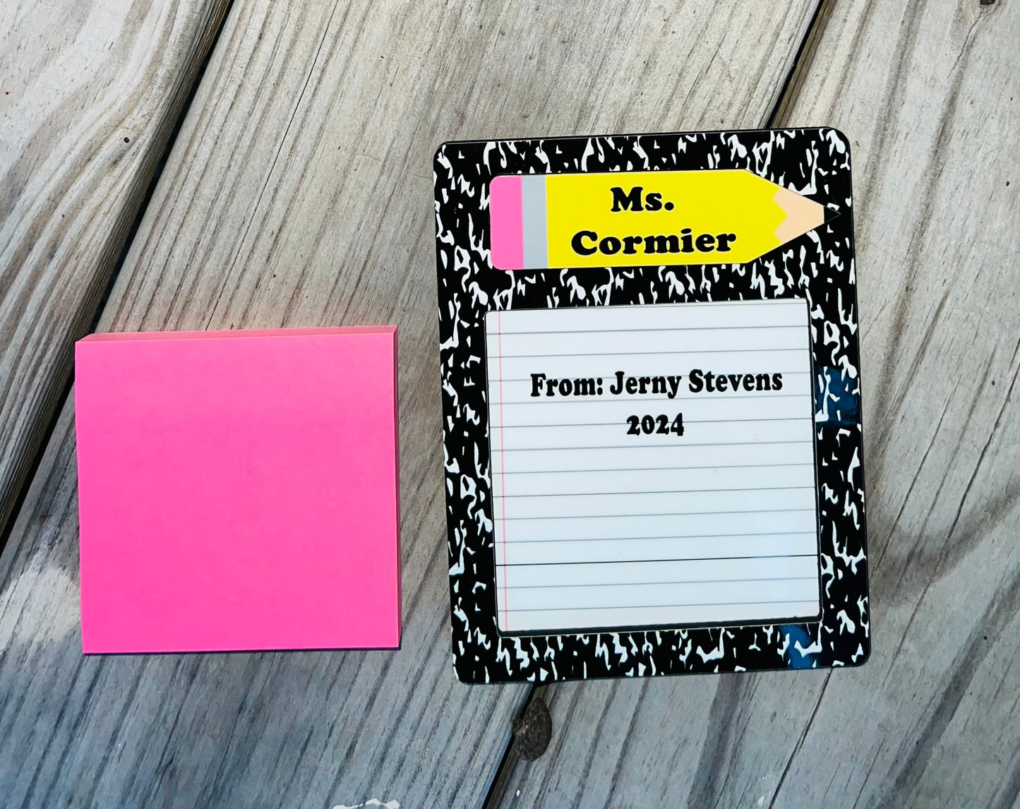 Teacher Custom Sticky Note Holder