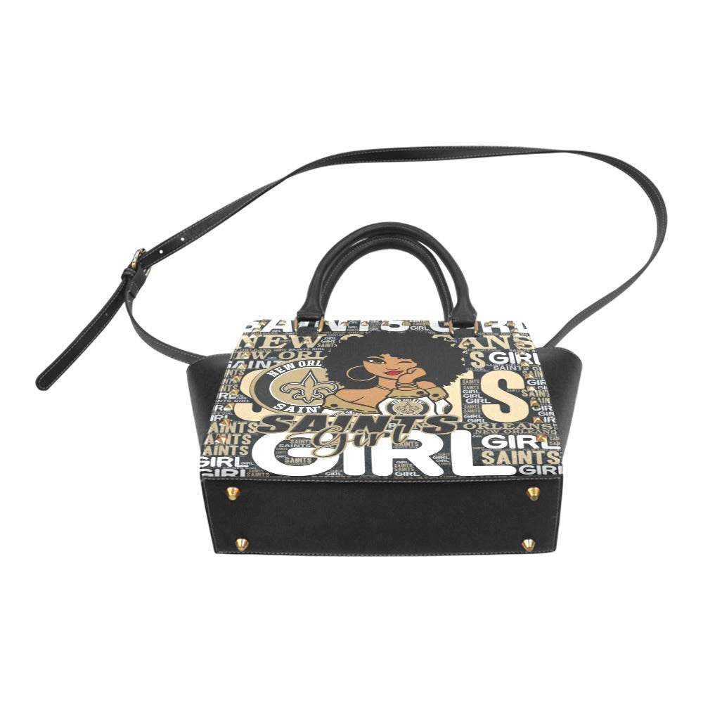 Saints Girl Purse Rivet Shoulder Handbag