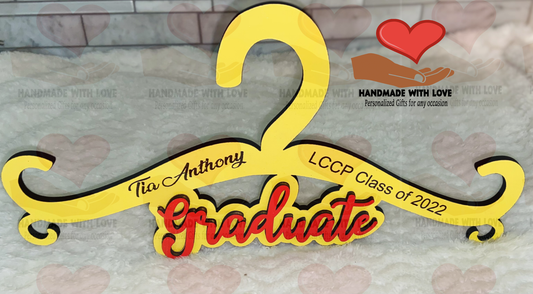 Personalized Graduation Gown Wood Hanger