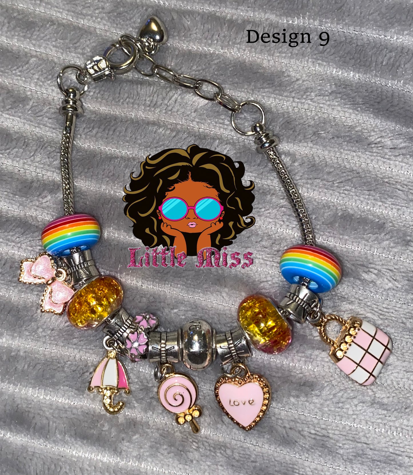 Little Miss Beaded Charm Bracelets