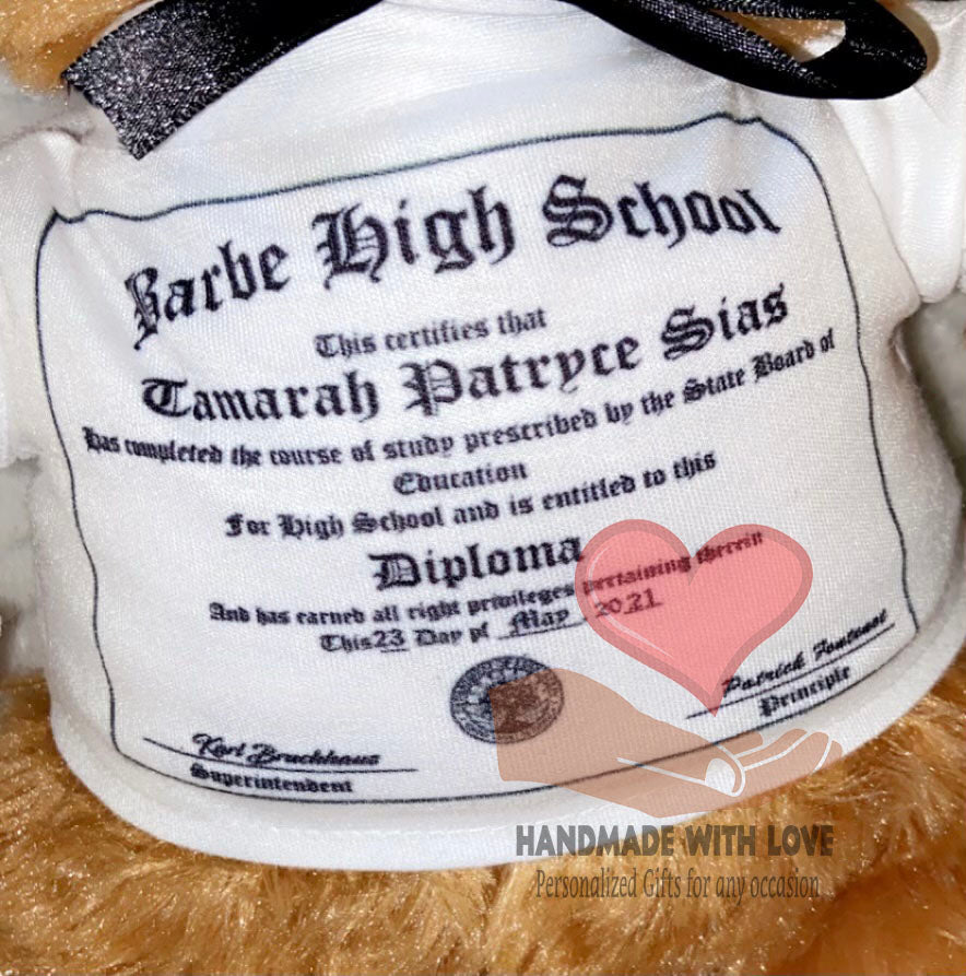 Graduation Diploma Bear