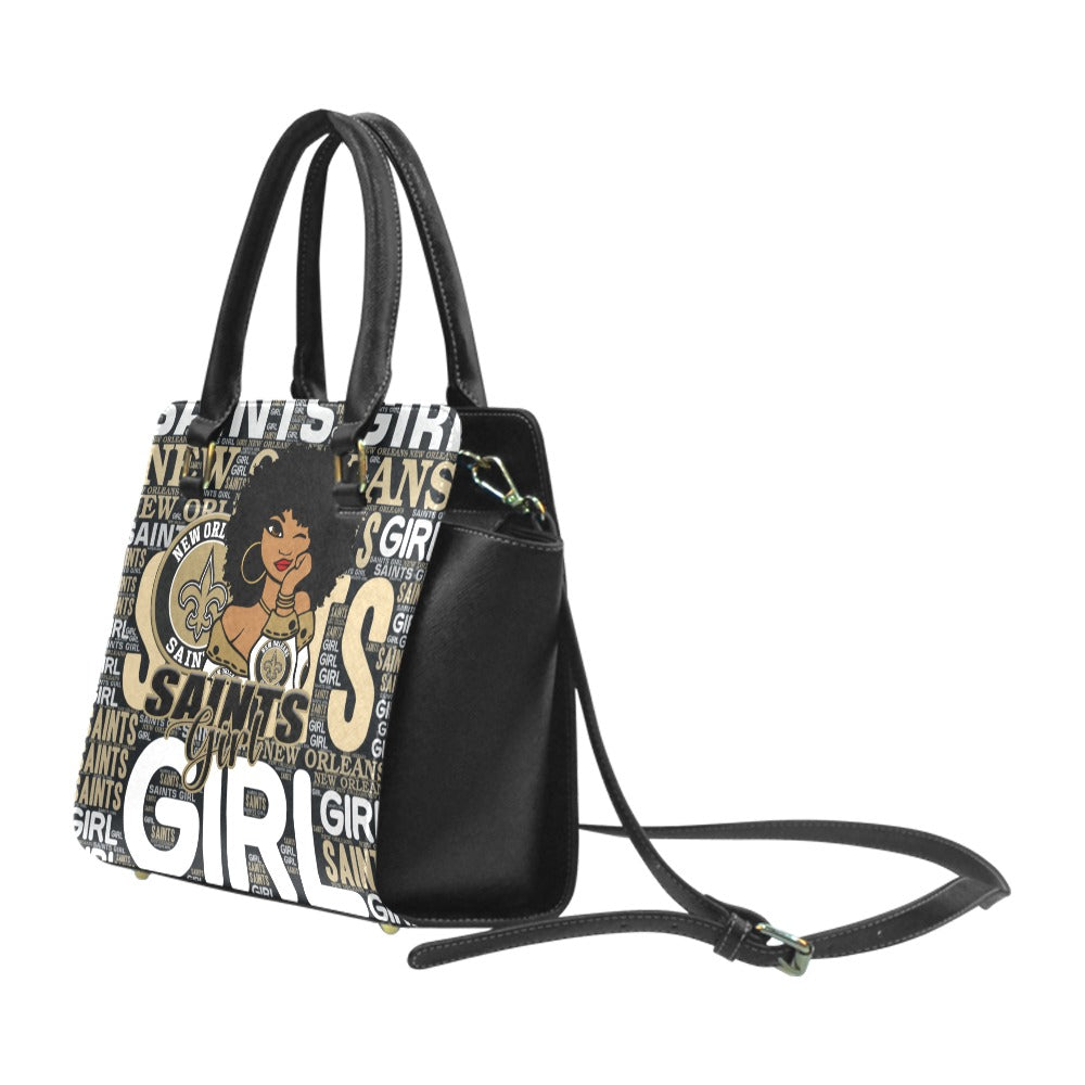 Saints Girl Purse Rivet Shoulder Handbag