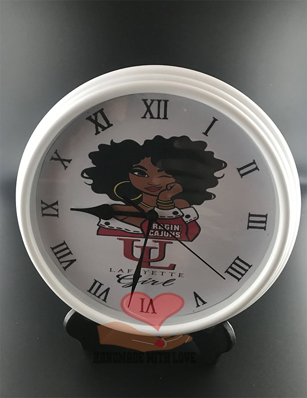 College Girl Wall Clock